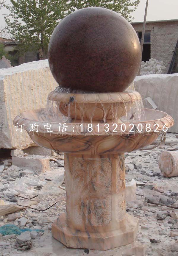晚霞紅風(fēng)水球，景觀石雕