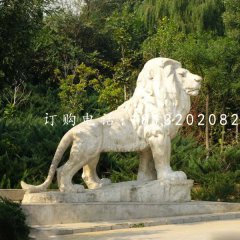 西洋獅石雕，公園動物石雕