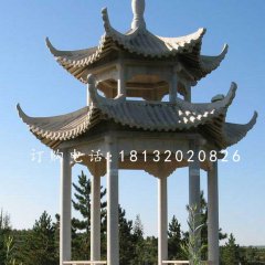涼亭石雕，公園石亭子