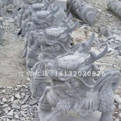 小型麒麟石雕，青石麒麟雕塑