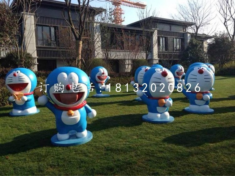多啦a夢(mèng)雕塑，公園卡通雕塑