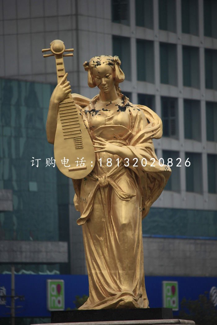 樂妓雕塑,廣場人物銅雕