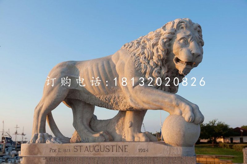 非洲獅石雕，廣場(chǎng)石獅子