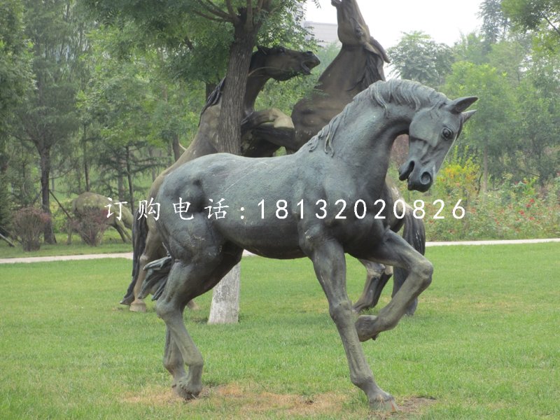 公園馬雕塑,銅雕馬