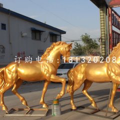 玻璃鋼仿銅馬，玻璃鋼動(dòng)物雕塑