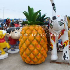 玻璃鋼仿真菠蘿，仿真水果雕塑