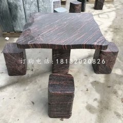 石雕方桌凳，公園桌凳石雕