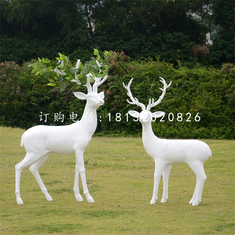 樹(shù)枝梅花鹿,玻璃鋼抽象動(dòng)物雕塑