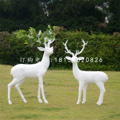 樹枝梅花鹿，玻璃鋼抽象動物雕塑