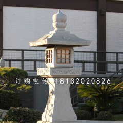 宮燈石雕，公園大理石燈雕塑