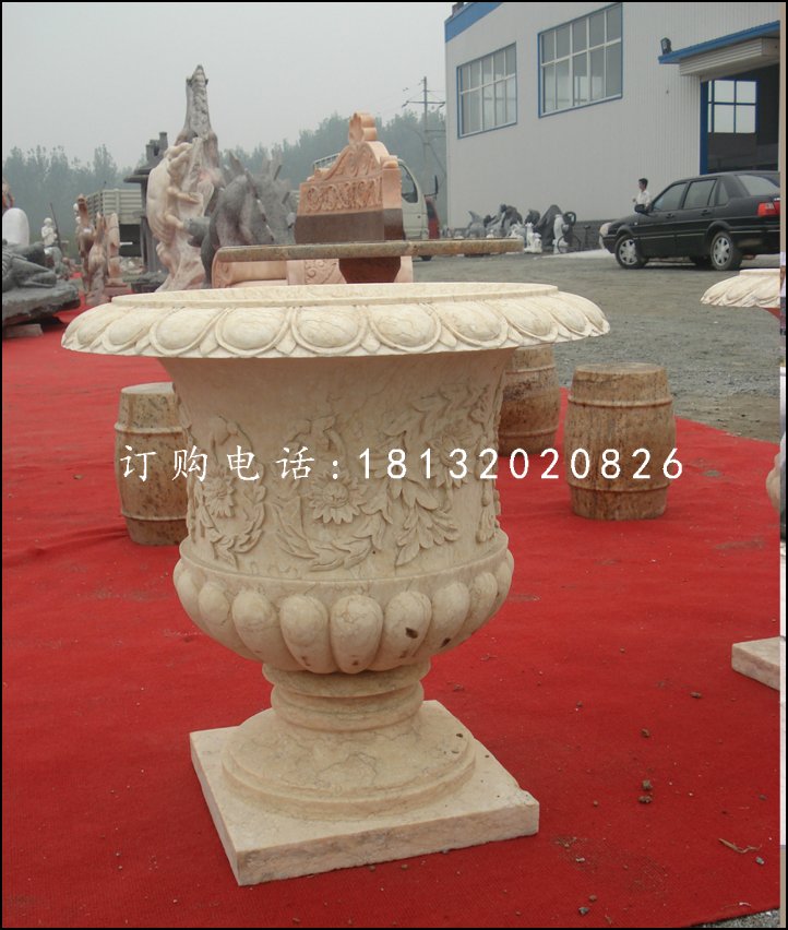 砂巖花盆，歐式花盆雕塑