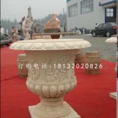 砂巖花盆，歐式花盆雕塑