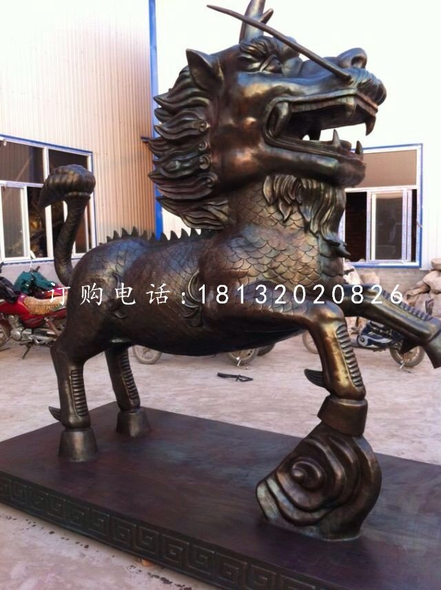 古代神獸銅雕，麒麟銅雕