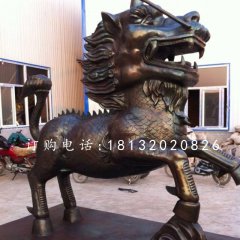 古代神獸銅雕，麒麟銅雕