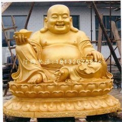 坐式彌勒佛，銅雕佛像