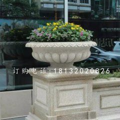 砂巖花盆雕塑，景觀石雕