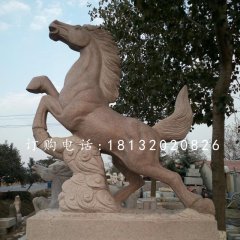 馬到成功石雕，花崗巖馬雕塑