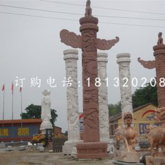華表石雕，花崗巖柱子石雕