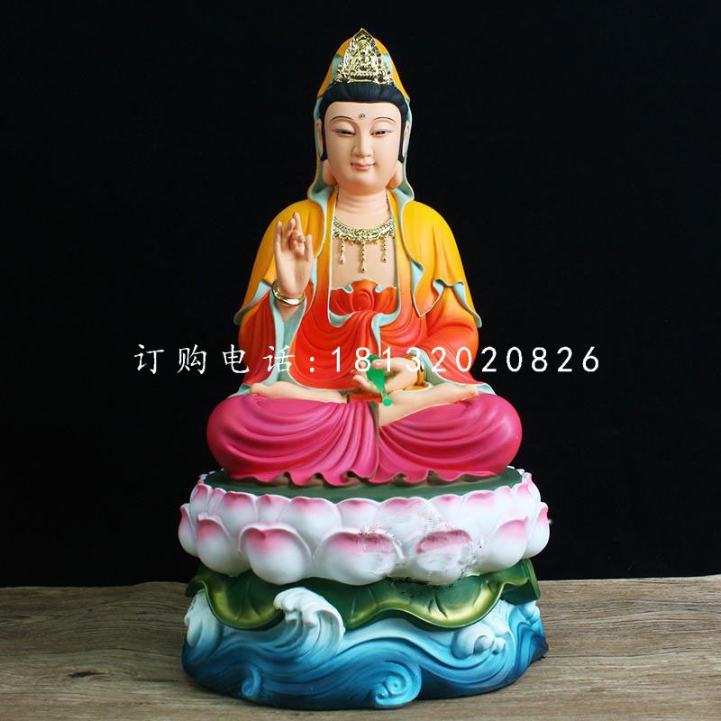 玻璃鋼彩繪觀音菩薩，寺廟佛像雕塑