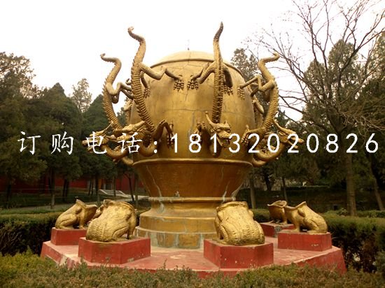 校園景觀銅雕，地動儀銅雕