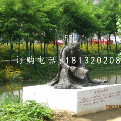孔子發(fā)憤忘食銅雕，校園景觀銅雕