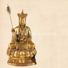 坐式地藏菩薩銅雕，寺廟佛像銅雕