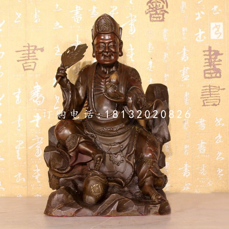 濟公銅雕，古代名人銅雕 (2)