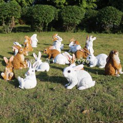 玻璃鋼兔子公園仿真動物