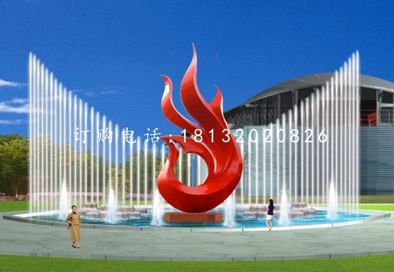 不銹鋼抽象鳳凰雕塑，廣場(chǎng)不銹鋼雕塑