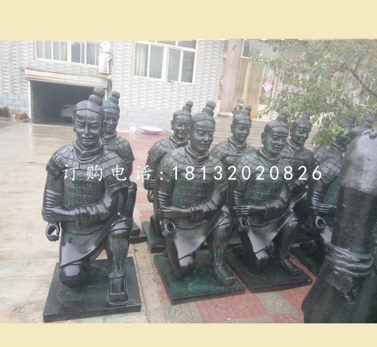 玻璃鋼仿銅兵馬俑 公園景觀(guān)雕塑