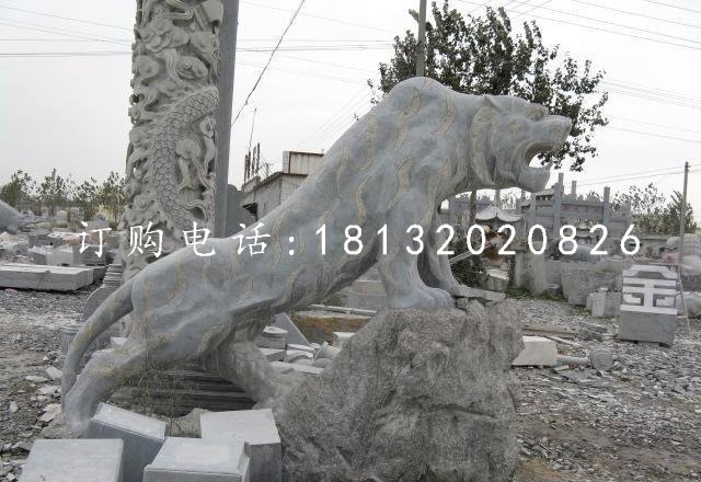 大理石老虎石雕 動(dòng)物石雕 公園景觀石雕