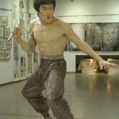 李小龍雕塑，玻璃鋼電影明星雕塑