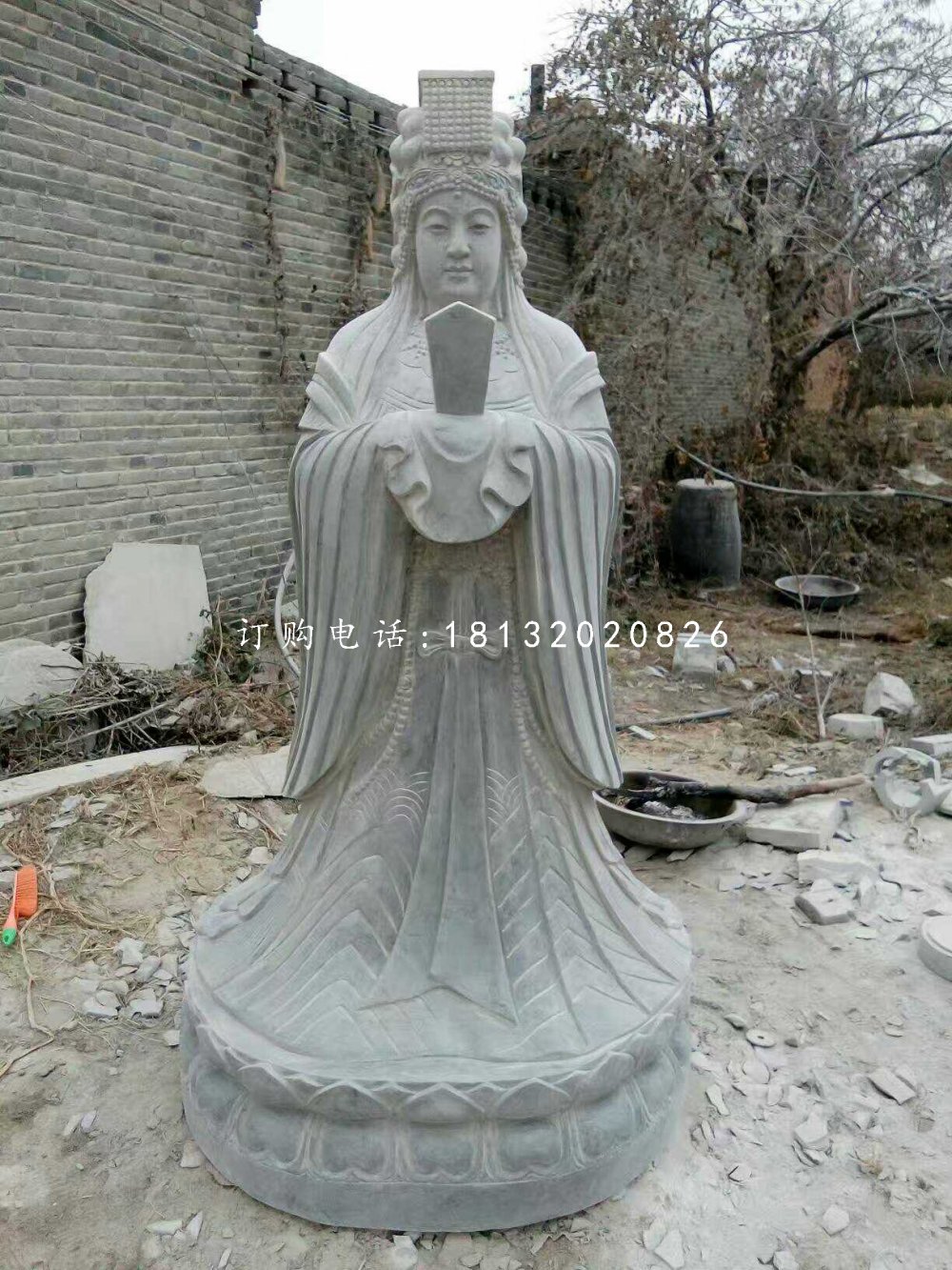 青石媽祖雕塑，廣場(chǎng)神仙石雕