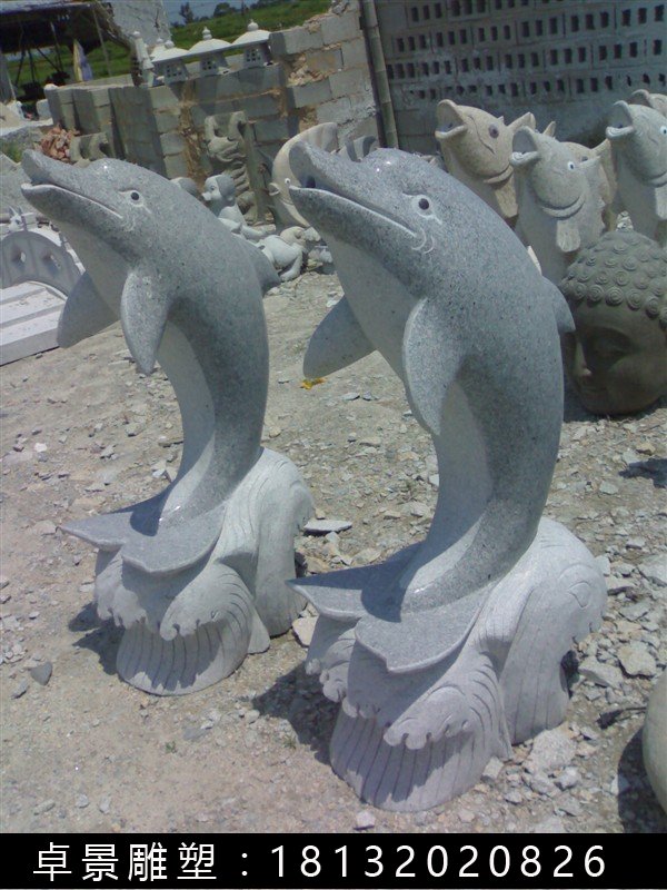 海豚石雕，大理石海豚雕塑.jpg