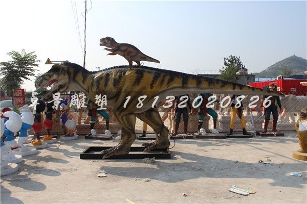 仿真恐龍雕塑公園玻璃鋼動(dòng)物雕塑