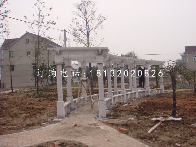 花架長廊石雕，公園石雕走廊.jpg