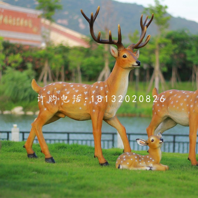 公園梅花鹿雕塑，玻璃鋼仿真動(dòng)物 (2).jpg