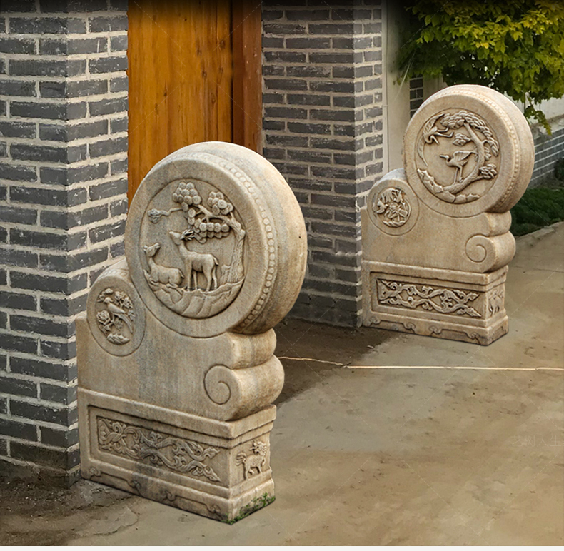 門口抱鼓石，鎮(zhèn)宅石門墩
