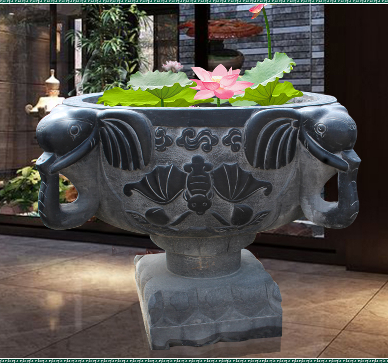 庭院景觀石雕，仿古魚(yú)缸
