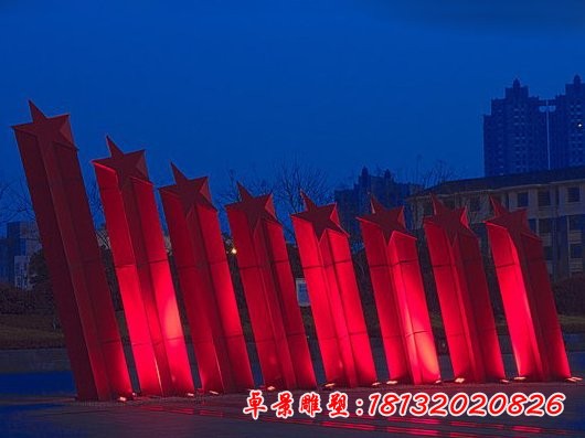 不銹鋼五角星雕塑，廣場(chǎng)不銹鋼雕塑