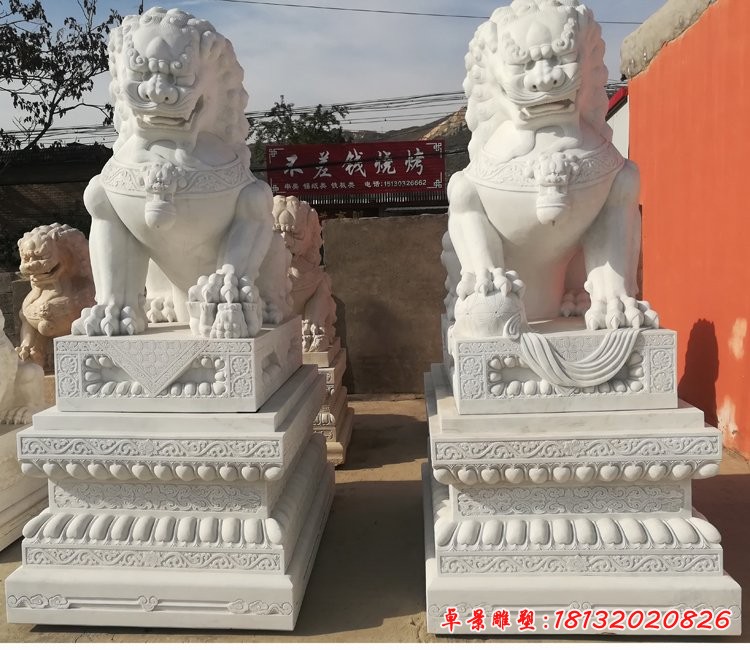漢白玉故宮獅子，門口看門獅子石雕 (2)[1][1]
