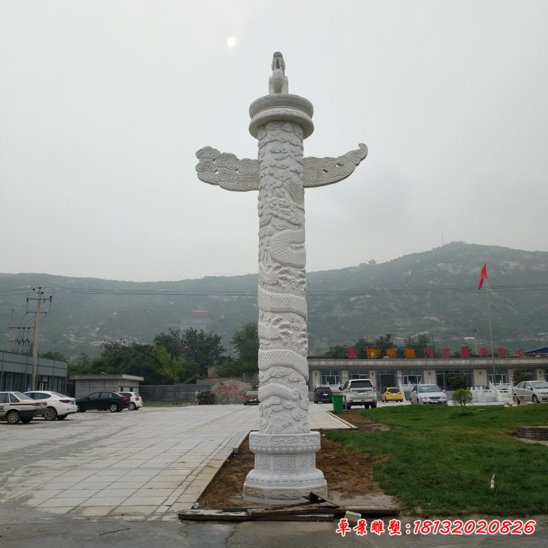 龍柱石雕，漢白玉華表石雕[1][1]