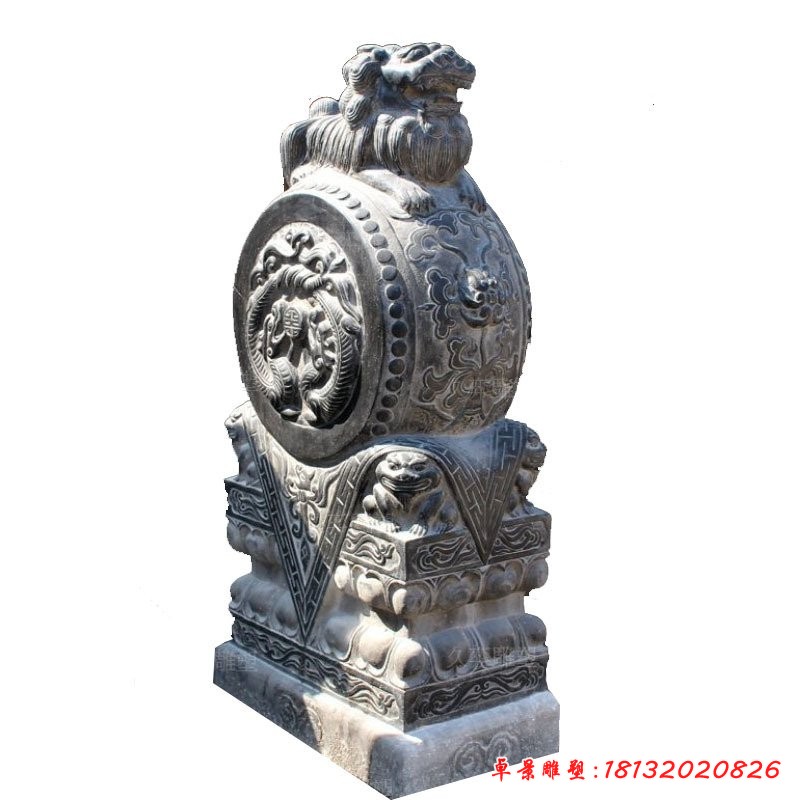仿古抱鼓石鎮(zhèn)宅石門(mén)墩