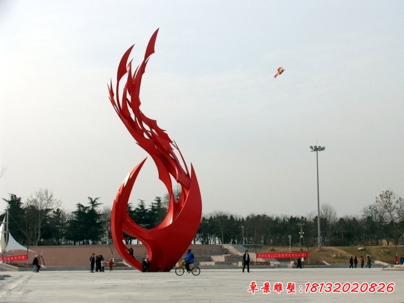 不銹鋼抽象鳳凰，廣場(chǎng)不銹鋼雕塑 (3)[1][1]