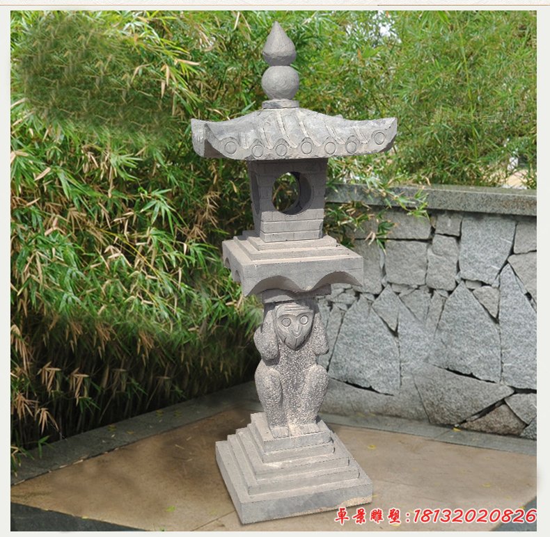 猴子石燈雕塑，園林景觀石雕[1]