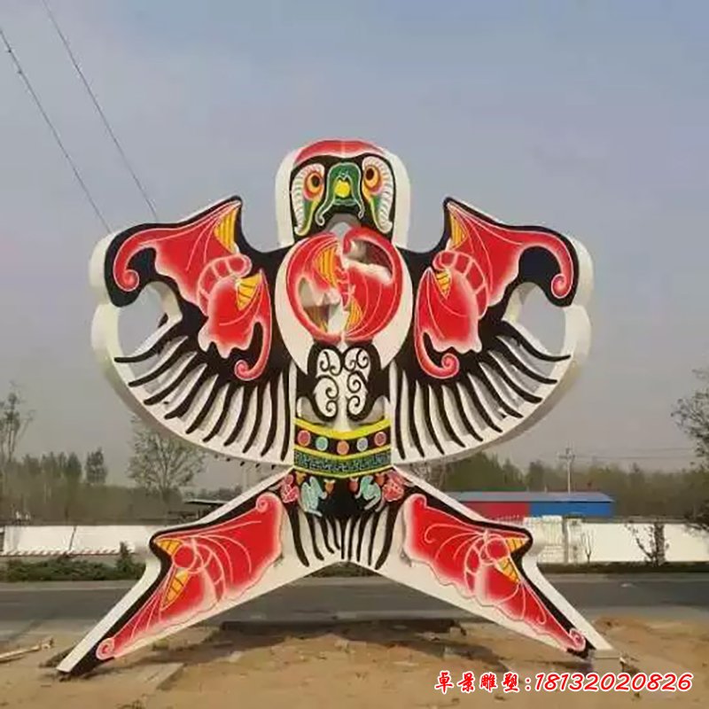 不銹鋼風(fēng)箏雕塑，廣場風(fēng)箏不銹鋼雕塑 (1)