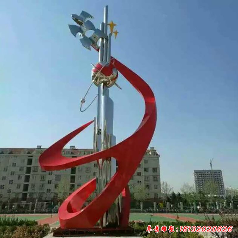不銹鋼奔向世界雕塑，不銹鋼企業(yè)雕塑[1]