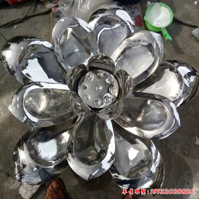 不銹鋼荷花雕塑，