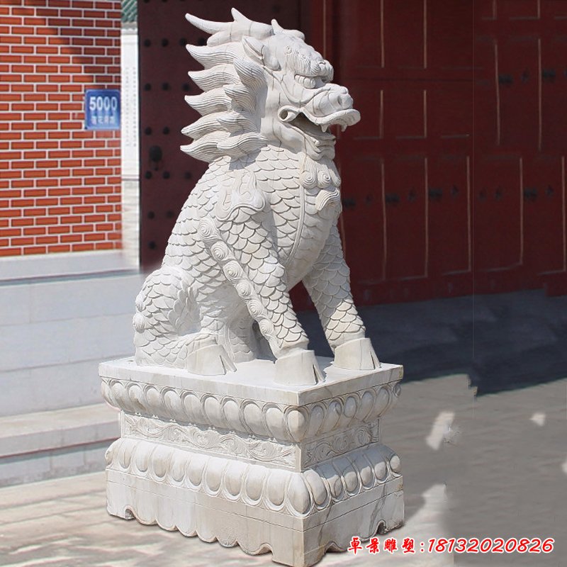 漢白玉麒麟，麒麟石門墩