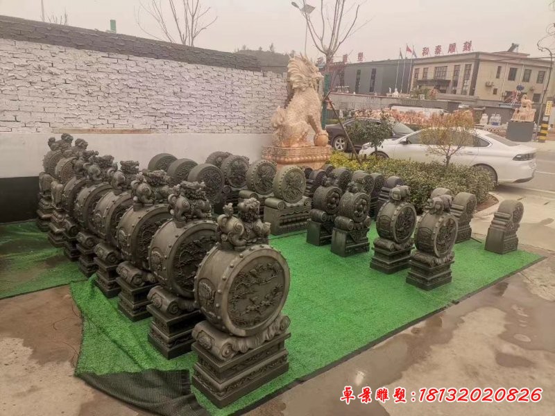 招財(cái)鎮(zhèn)宅獅子門墩